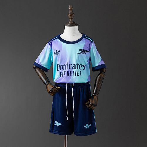 2024/25 Kids Arsenal Third Away Jersey Kit Fan Version