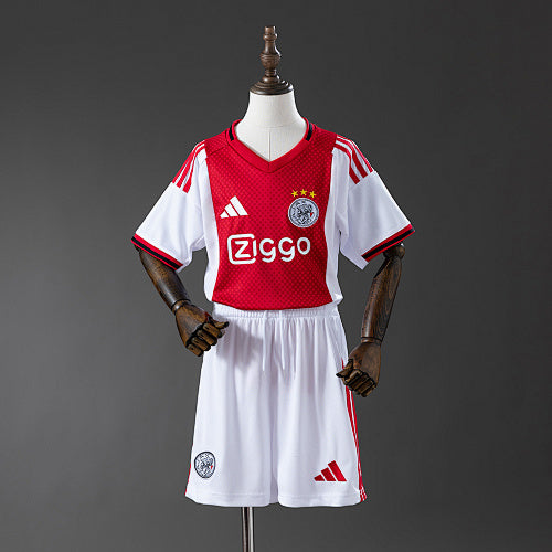 Ajax 2025/26 Home Kids Kit Jersey Fan Version