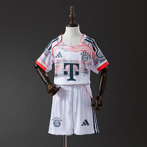 2025/26 Kids Bayern Munich Away Jersey Kit Fan Version