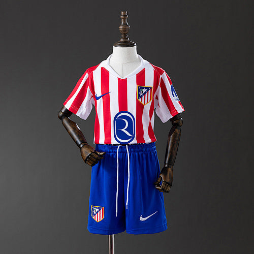 Atletico Madrid 2025/26 Home Kids Kit Jersey Fan Version