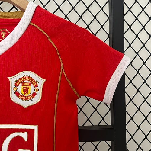Kids Manchester United 2006/07 Home Jersey Kit Fan Version