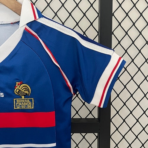 Kids France 1998 Home Jersey Kit Fan Version