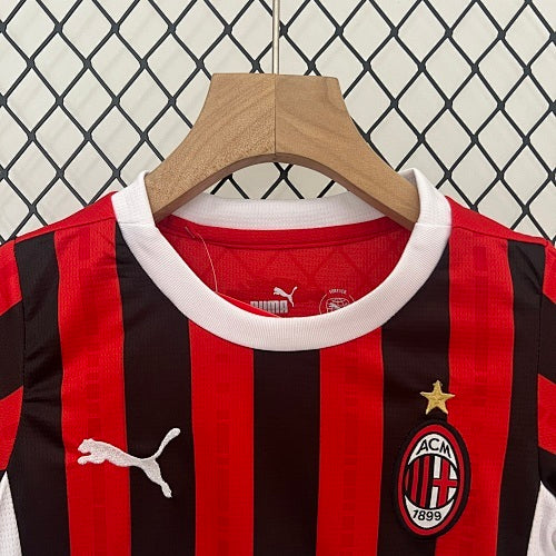 2024/25 Kids AC Milan Home Jersey Kit Fan Version