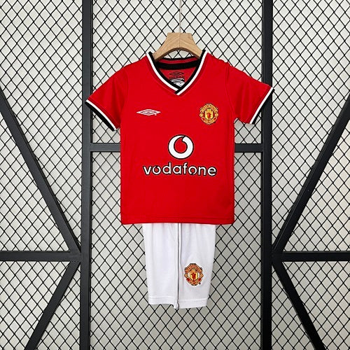 Kids Manchester United 2000/01 Home Jersey Kit Fan Version