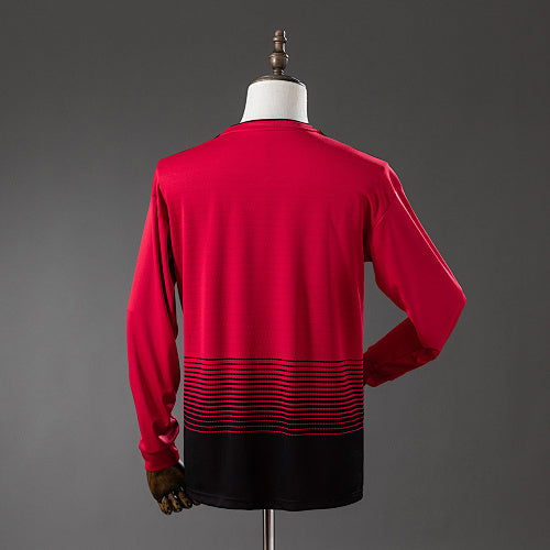 Manchester United 2018/19 Home Long-Sleeve Retro Jersey Fan Version