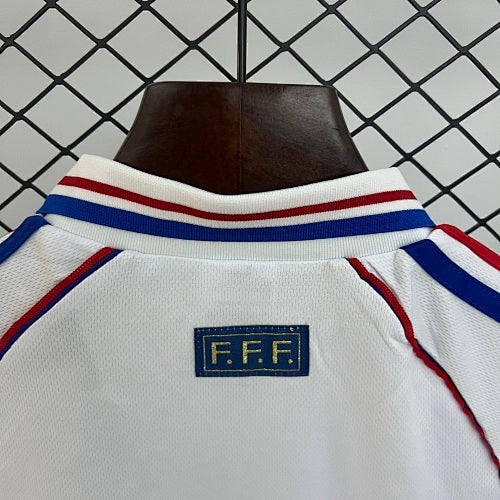 Kids France 1998 Away Jersey Kit Fan Version