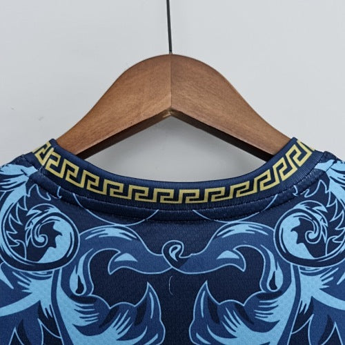 2022 Italy x Versace Blue Jersey Fan Version