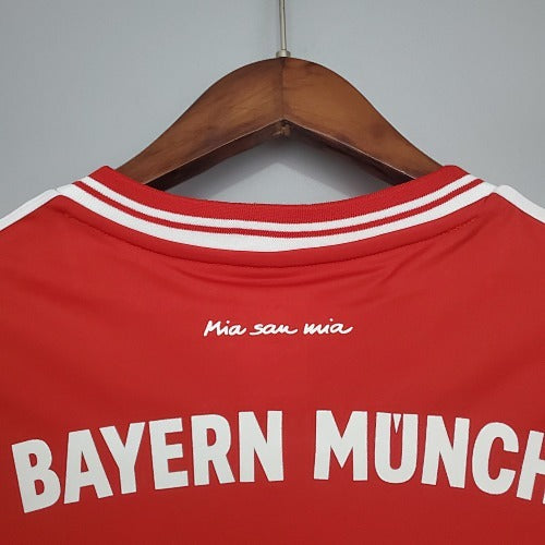 Retro Long Sleeve Bayern Munich 2013/14 Champions League Home Jersey Fan Version