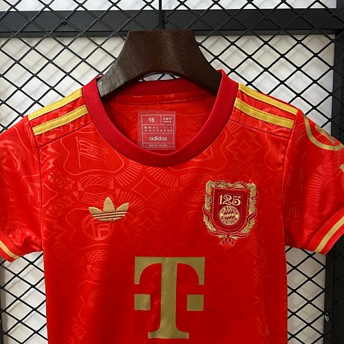 2025/26 Kids Bayern Munich 125th Anniversary Jersey Kit Fan Version