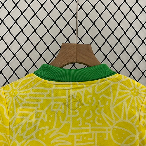 2024 Kids Brazil Jersey Kit Fan Version