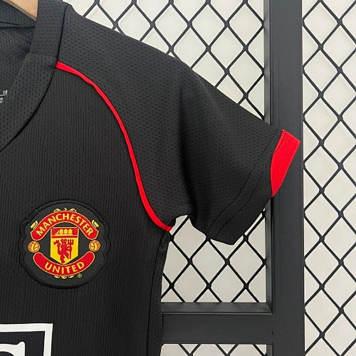 Kids Manchester United 2007/08 Black Jersey Kit Fan Version