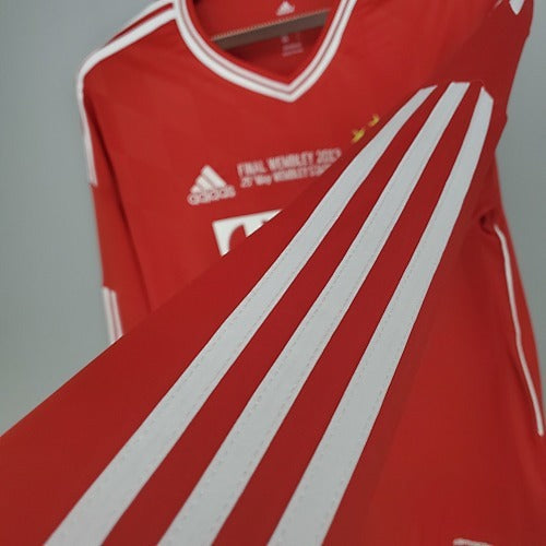 Retro Long Sleeve Bayern Munich 2013/14 Champions League Home Jersey Fan Version