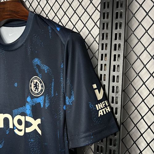 Chelsea 2024/25 Dark blue Pre-match training Jersey Fan Version