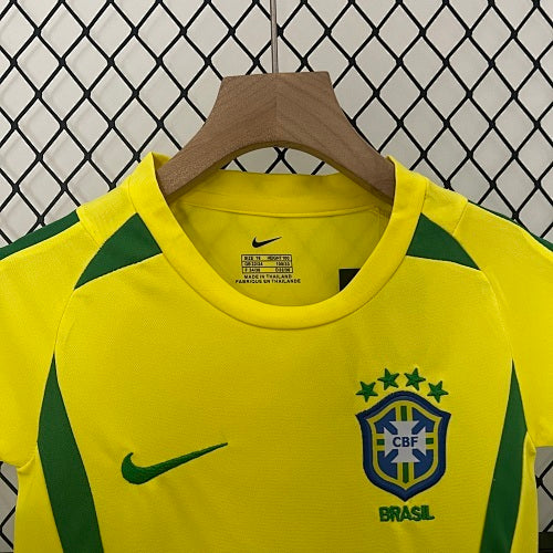 Kids Brazil 2002 Home Jersey Kit Fan Version