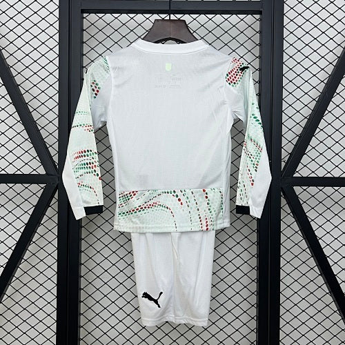 2025 Kids Portugal Away Jersey Kit Long Sleeve