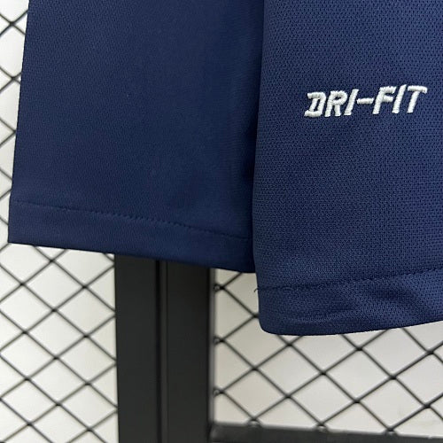 Retro France 2014 Home Long Sleeve Jersey Fan Version