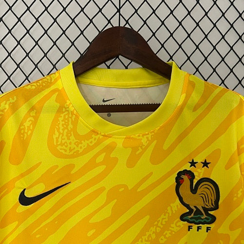 2024 Goalkeeper France Yellow  Jersey Fan Version