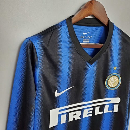 Retro long-sleeved 2010/11 Inter Milan Home Jersey Fan Version