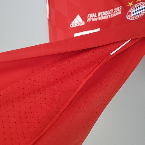 Retro Long Sleeve Bayern Munich 2013/14 Champions League Home Jersey Fan Version