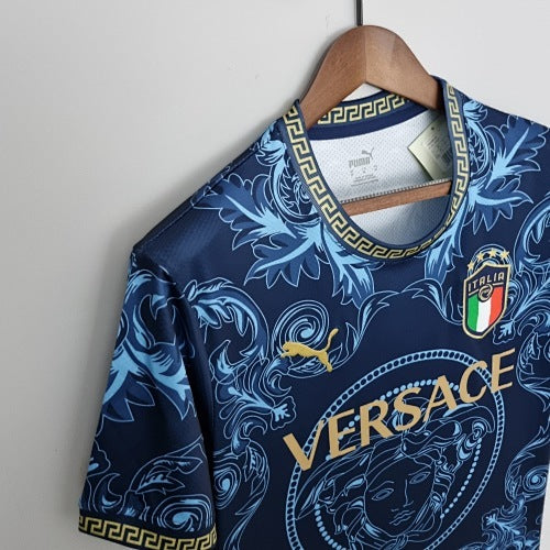 2022 Italy x Versace Blue Jersey Fan Version
