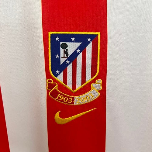 Retro Atletico Madrid 2003/04 Centenary Home Stadium Jersey Fan Version