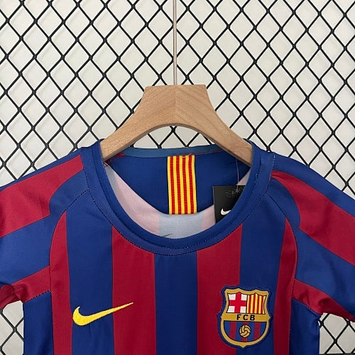 Kids Barcelona 2005/06 Home Jersey Kit