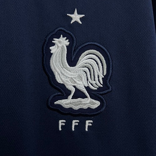 Retro France 2014 Home Long Sleeve Jersey Fan Version