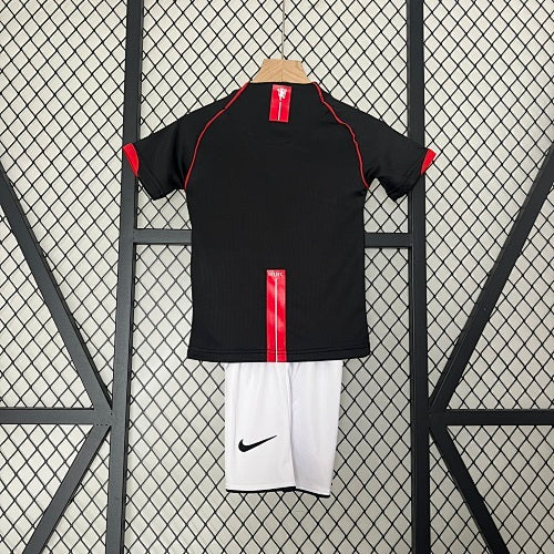 Kids Manchester United 2007/08 Black Jersey Kit Fan Version