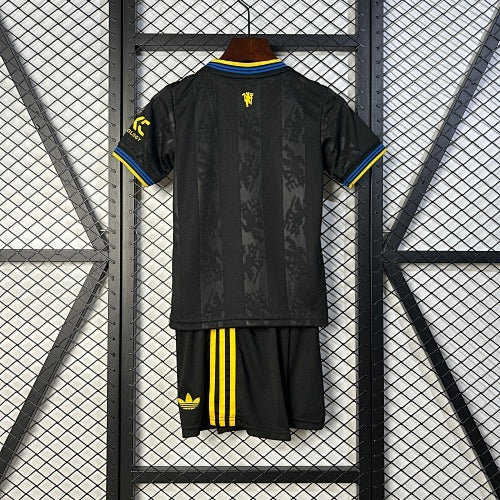 2025/26 Kids Manchester United Third Away Jersey Kit Fan Version