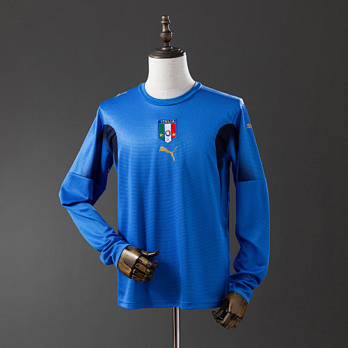 Italy 2006 Home Long Sleeve Retro Jersey Fan Version