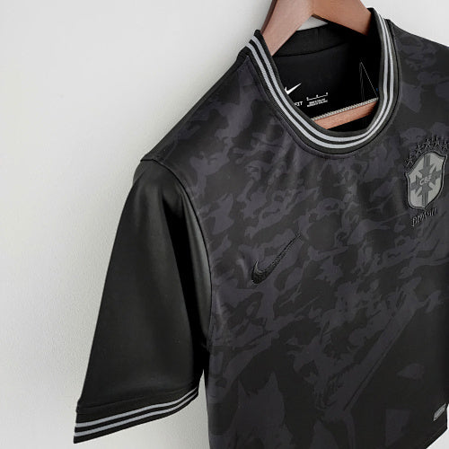 2022 Brazil All Black Jersey Fan Version