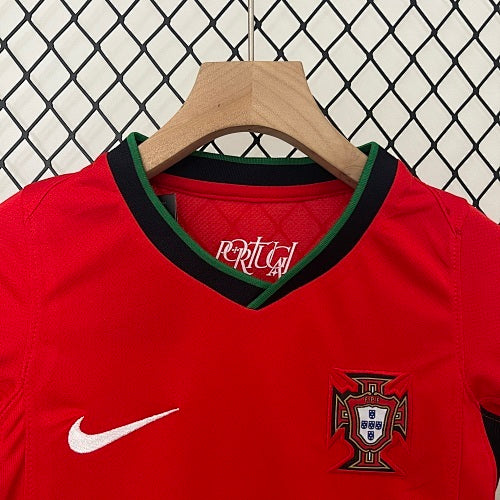 2024 Kids Portugal Home Jersey Set