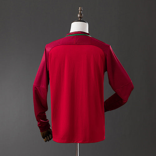 Retro Portugal 2016 Long Sleeve Home Jersey Fan Version