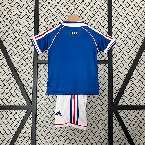 Kids France 1998 Home Jersey Kit Fan Version