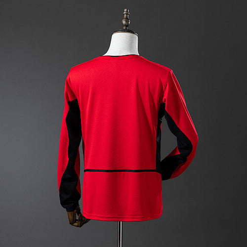 Retro Manchester United Long Sleeve 2002/04 Home Jersey Fan Version