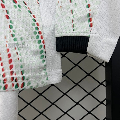 2025 Kids Portugal Away Jersey Kit Long Sleeve