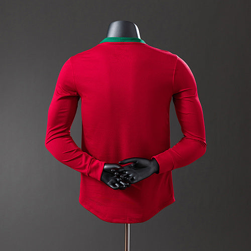 Portugal 2012 Home Long Sleeve Player Version Retro Jersey