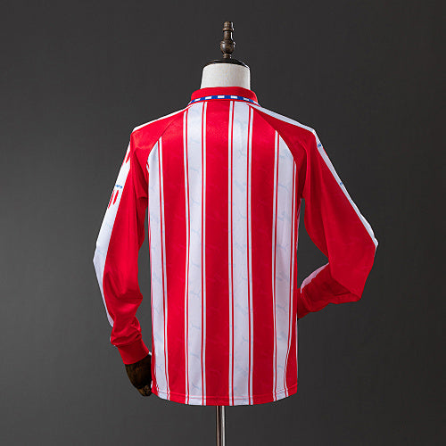 Atletico Madrid 1994/95 Home Long Sleeve Retro Jersey Fan Version