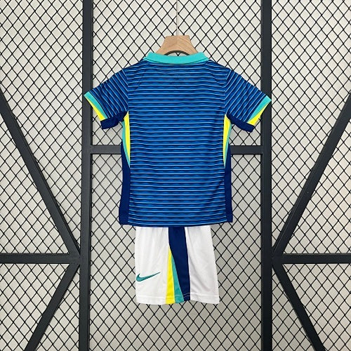 2024 Kids Brazil Away Jersey Kit Fan Version
