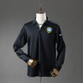 Brazil 2004 Special Edition Black Long Sleeve Retro Jersey Fan Version