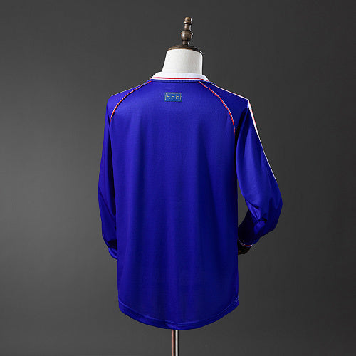 Retro Long Sleeve France 1998 Home Jersey Fan Version