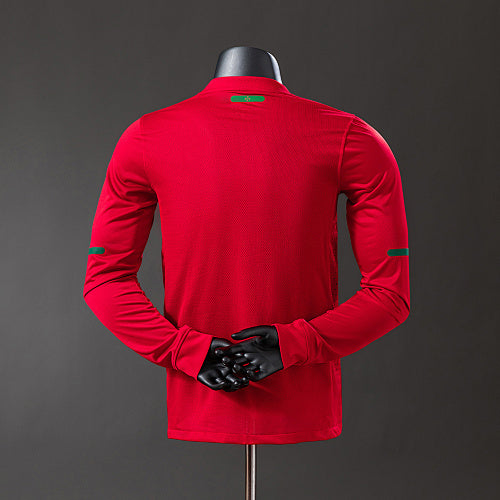 Portugal 2010 Player Version Retro Long Sleeve Home Jersey