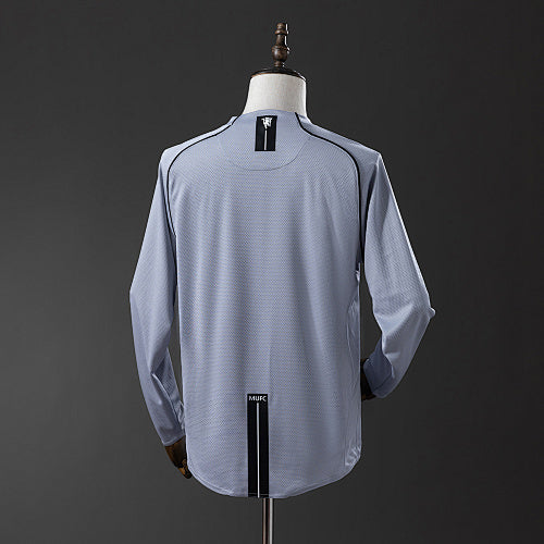 Manchester United 2007 Goalkeeper Grey Long Sleeve Retro Jersey Fan Version