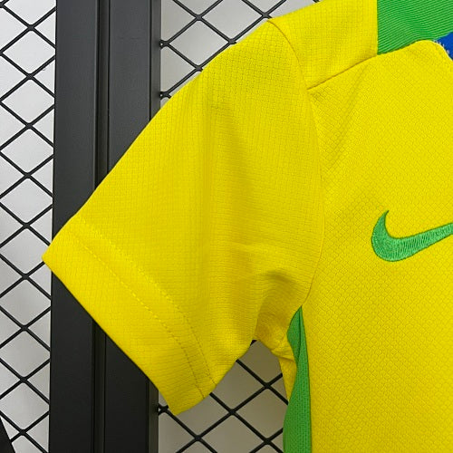 2025 Kids Brazil Home Jersey Set Fan Version