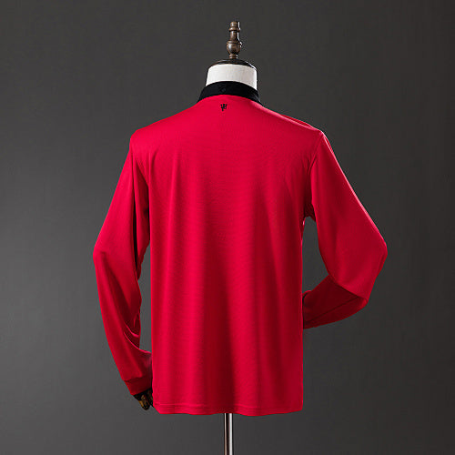 Retro Long Sleeve Manchester United 2013/14 Home Jersey Fan Version