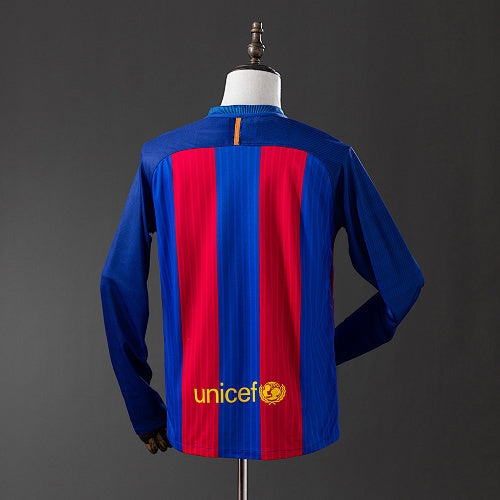 Barcelona 2016/17 Home Long Sleeve Retro Jersey