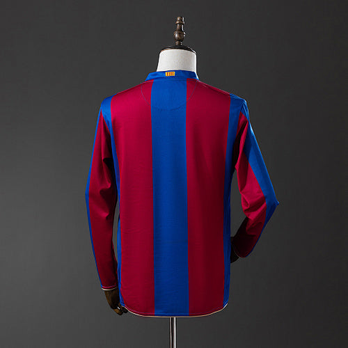 Retro 2007/08 Barcelona Long Sleeve Home Jersey