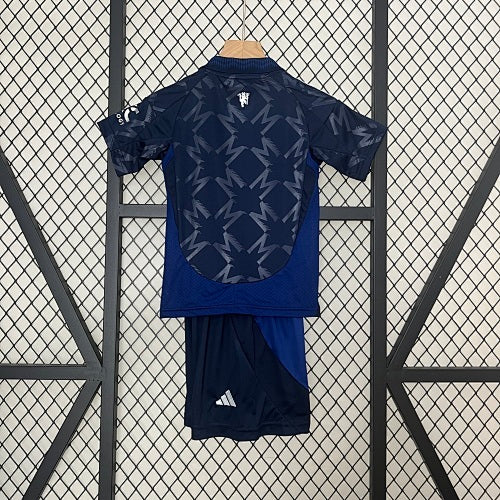 2024/25 Kids Manchester United Away Jersey Kit Fan Version
