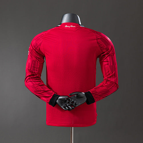 Manchester United 2025/26 Home Long Sleeve Player Version Jersey