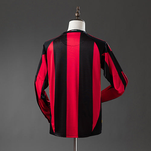 AC Milan 2010/11 Home Long Sleeve Retro Jersey Fan Version